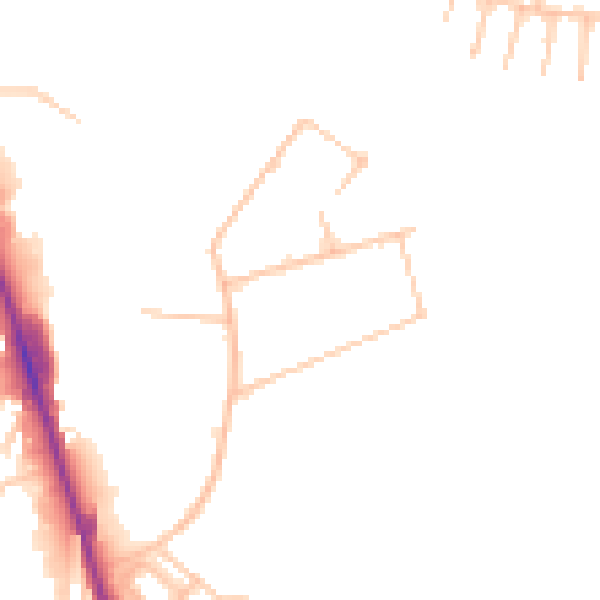 Daytime road noise heatmap for ST4 2SE