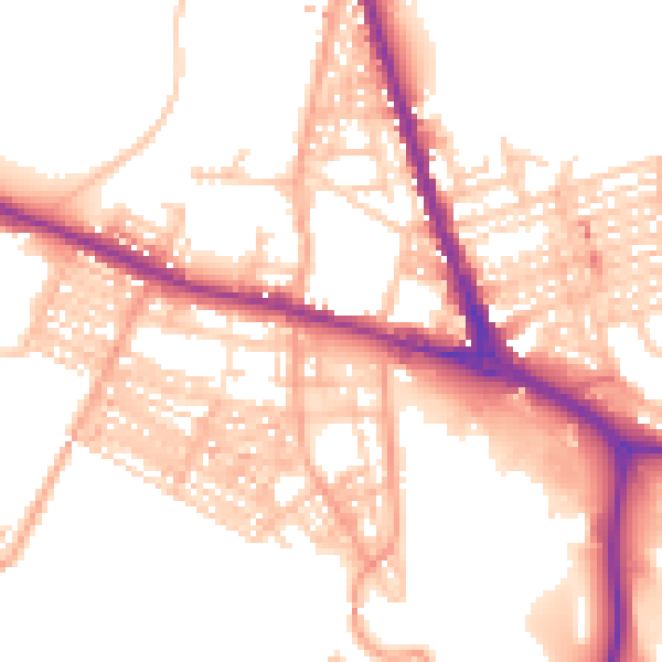 Daytime road noise heatmap for ST4 3AG
