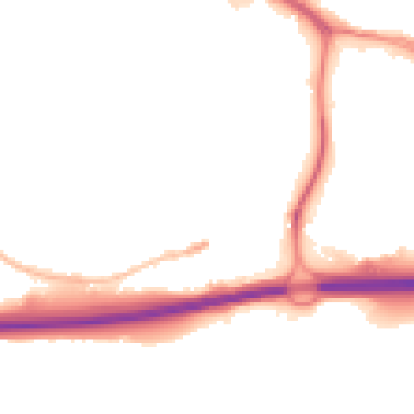 Night-time road noise heatmap for ST4 3AR