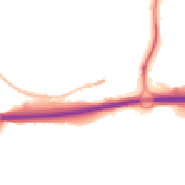 Night-time road noise heatmap for ST4 3BE