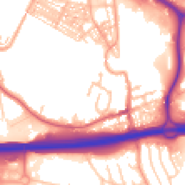 Daytime road noise heatmap for ST4 3FD