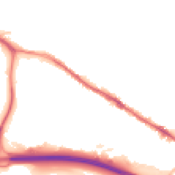 Night-time road noise heatmap for ST4 3PF