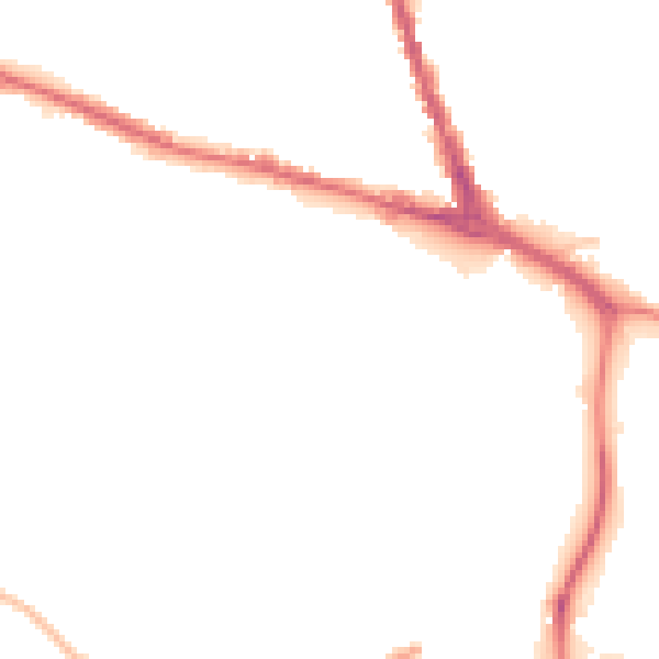 Night-time road noise heatmap for ST4 3RY