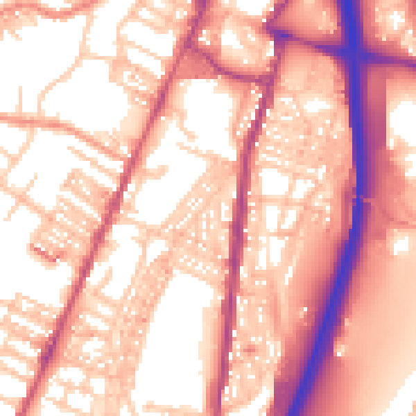 Daytime road noise heatmap for ST4 4AR