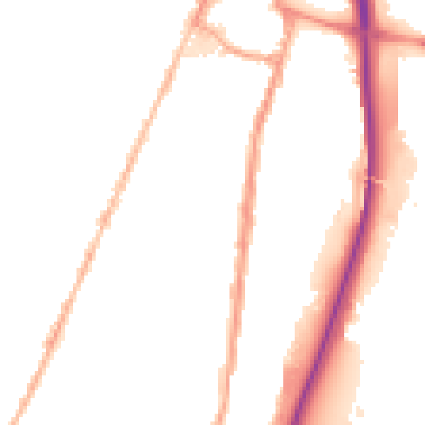 Night-time road noise heatmap for ST4 4AX