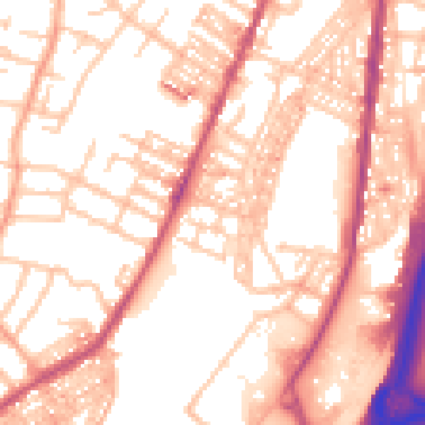 Daytime road noise heatmap for ST4 4BP