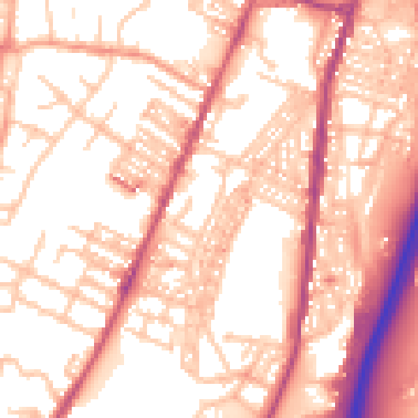 Daytime road noise heatmap for ST4 4BU