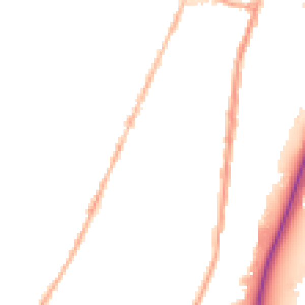Night-time road noise heatmap for ST4 4BU