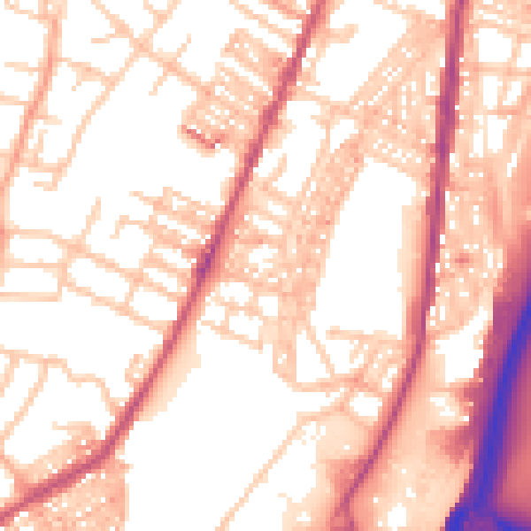 Daytime road noise heatmap for ST4 4BW