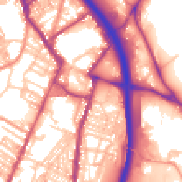 Daytime road noise heatmap for ST4 4DN