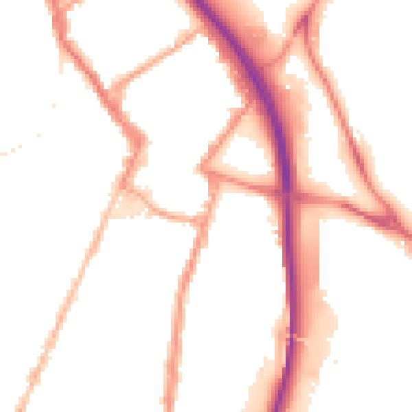 Night-time road noise heatmap for ST4 4DN