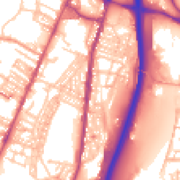 Daytime road noise heatmap for ST4 4DZ