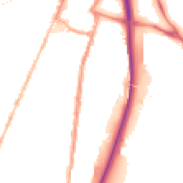 Night-time road noise heatmap for ST4 4EE