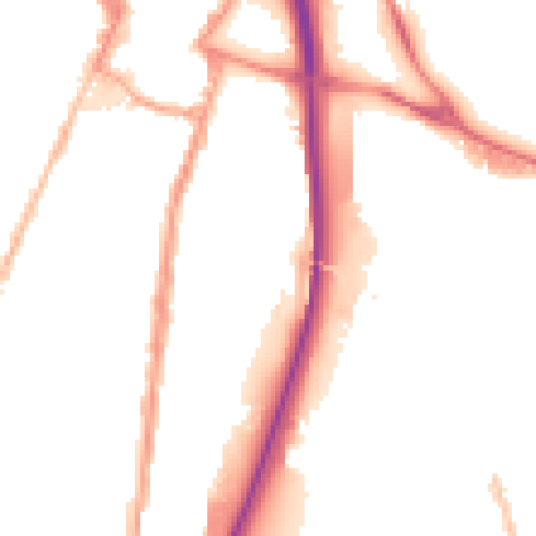 Night-time road noise heatmap for ST4 4FQ