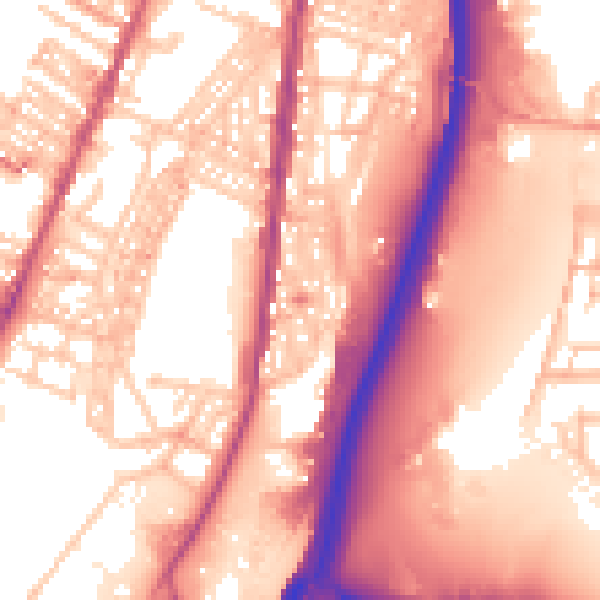 Daytime road noise heatmap for ST4 4HE