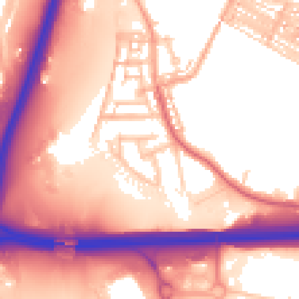 Daytime road noise heatmap for ST4 4JY