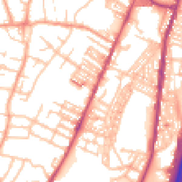 Daytime road noise heatmap for ST4 5AG