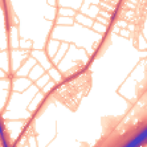 Daytime road noise heatmap for ST4 5AZ