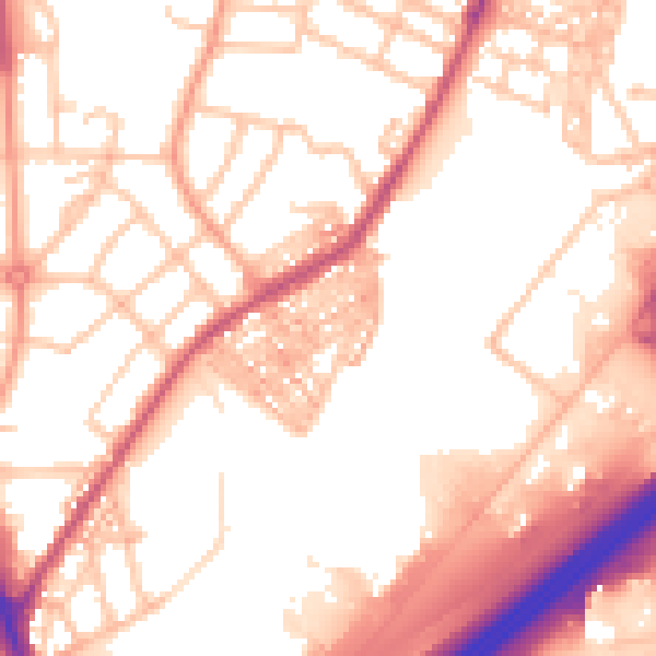 Daytime road noise heatmap for ST4 5BE