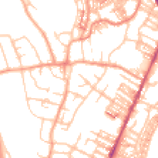 Daytime road noise heatmap for ST4 5FB