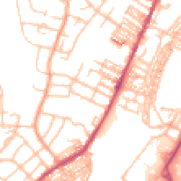 Daytime road noise heatmap for ST4 5HD