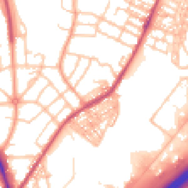 Daytime road noise heatmap for ST4 5NN