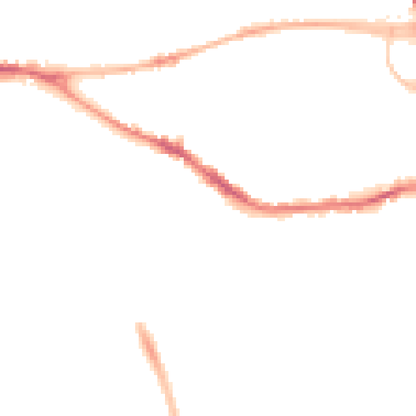 Night-time road noise heatmap for ST4 6BQ