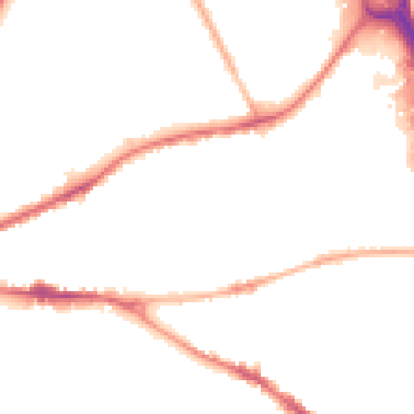 Night-time road noise heatmap for ST4 6EE