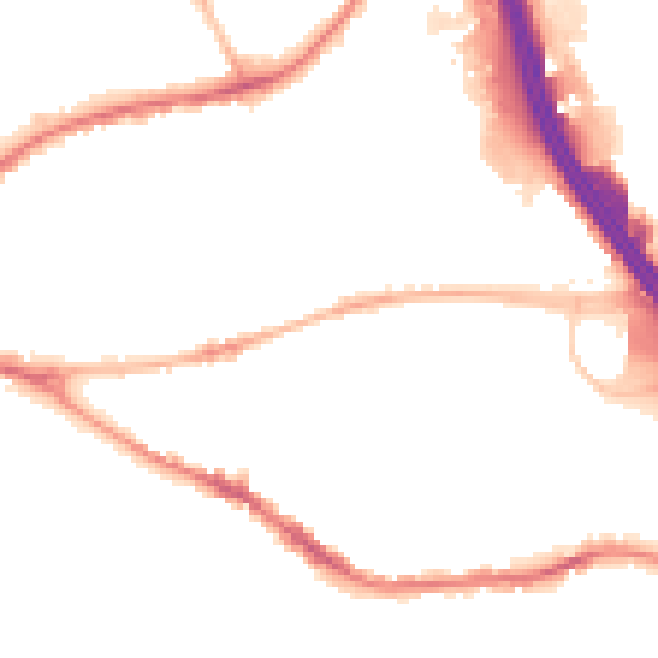 Night-time road noise heatmap for ST4 6EN