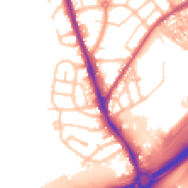Daytime road noise heatmap for ST4 6LN