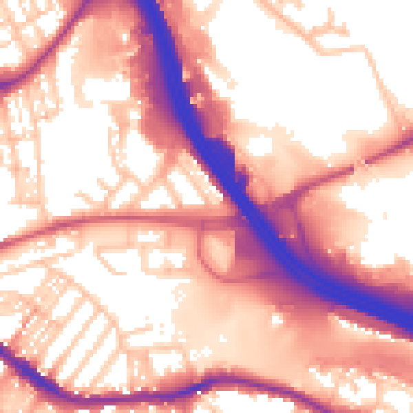Daytime road noise heatmap for ST4 7DN