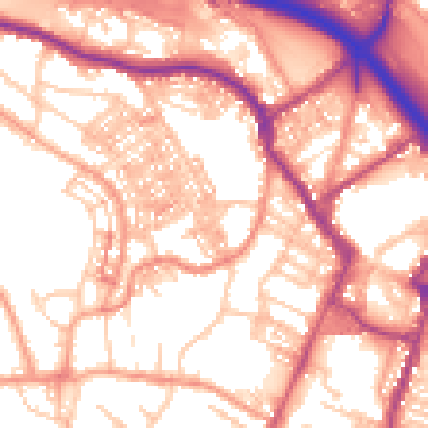 Daytime road noise heatmap for ST4 7ED