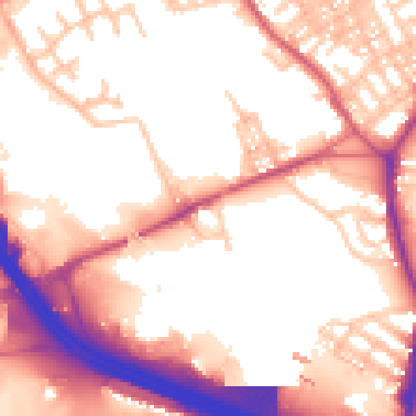 Daytime road noise heatmap for ST4 7GG