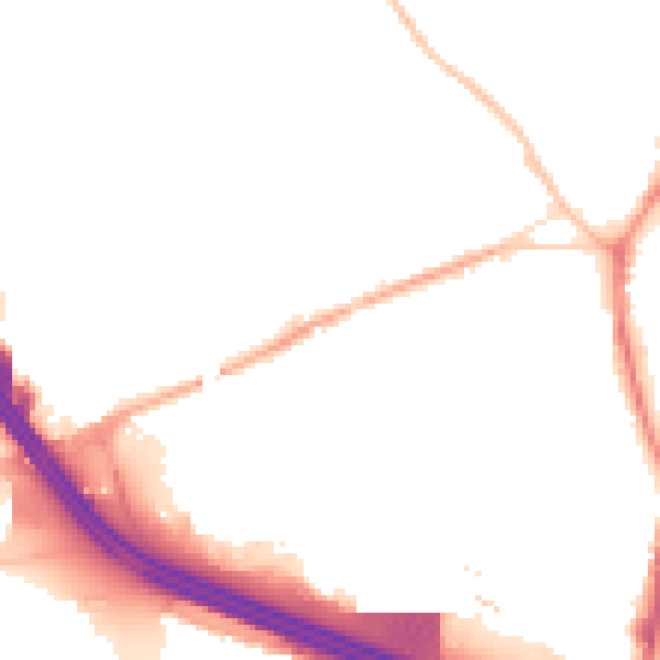 Night-time road noise heatmap for ST4 7GG
