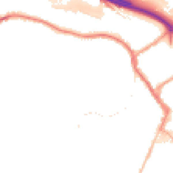 Night-time road noise heatmap for ST4 7HD