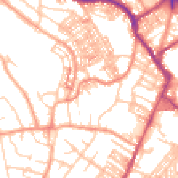 Daytime road noise heatmap for ST4 7HR