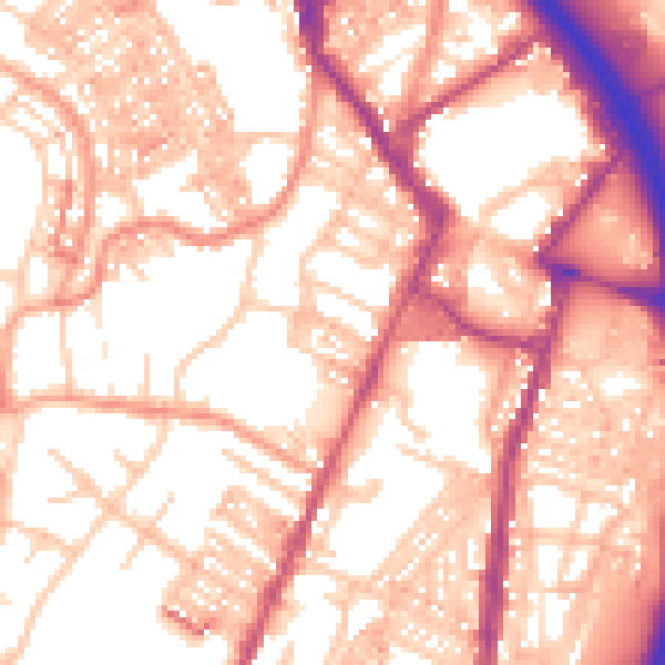 Daytime road noise heatmap for ST4 7QR