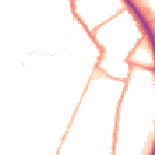 Night-time road noise heatmap for ST4 7QR