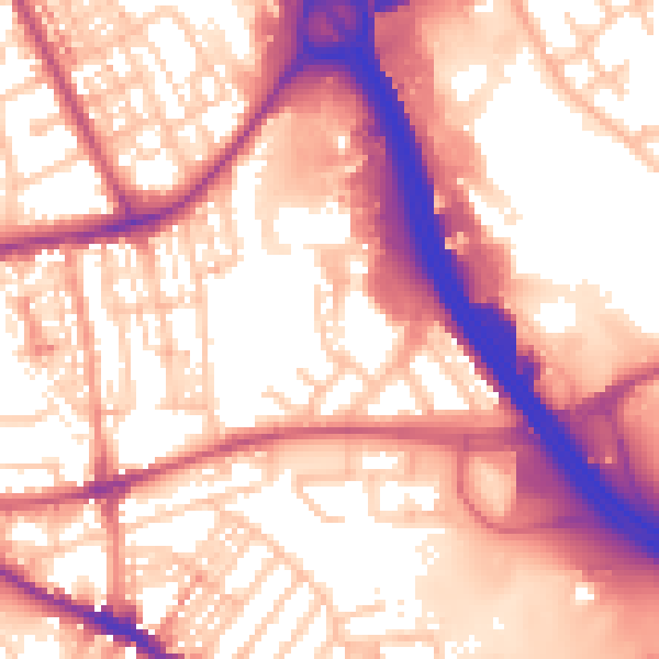 Daytime road noise heatmap for ST4 7TJ