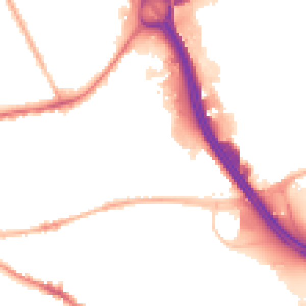 Night-time road noise heatmap for ST4 7TJ