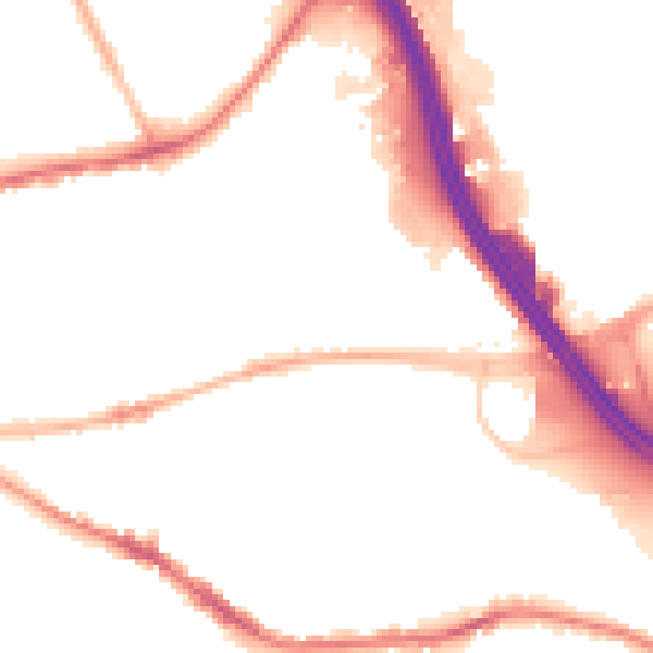 Night-time road noise heatmap for ST4 7TL