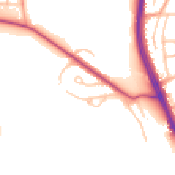 Daytime road noise heatmap for ST4 8AN