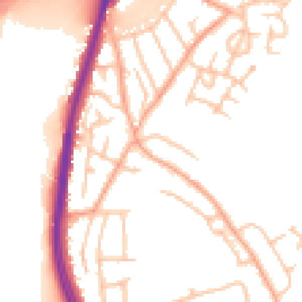 Daytime road noise heatmap for ST4 8BL