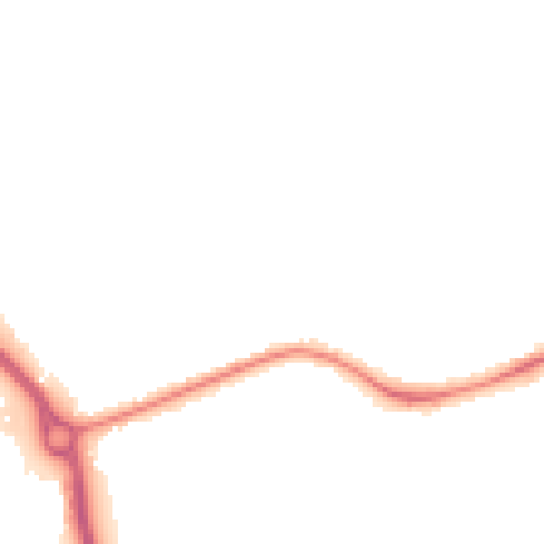 Night-time road noise heatmap for ST4 8BQ