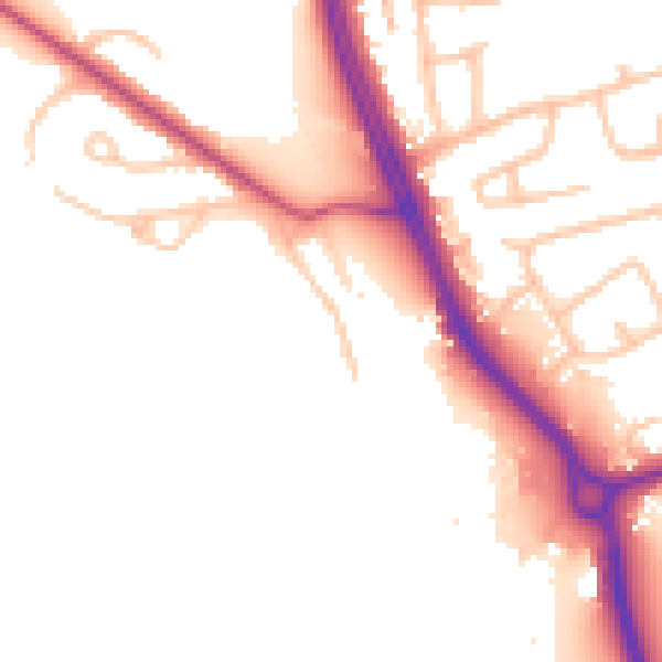 Daytime road noise heatmap for ST4 8FE