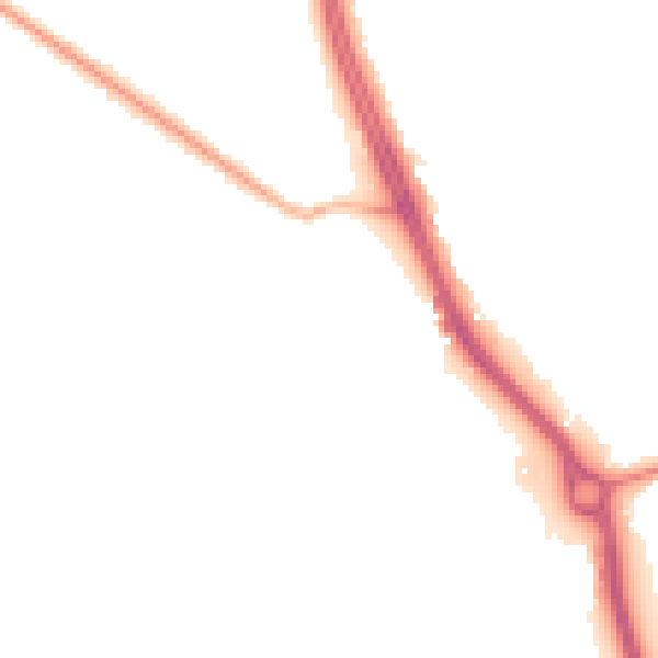 Night-time road noise heatmap for ST4 8FE