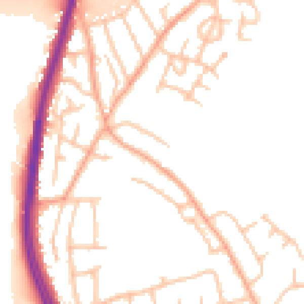 Daytime road noise heatmap for ST4 8HA