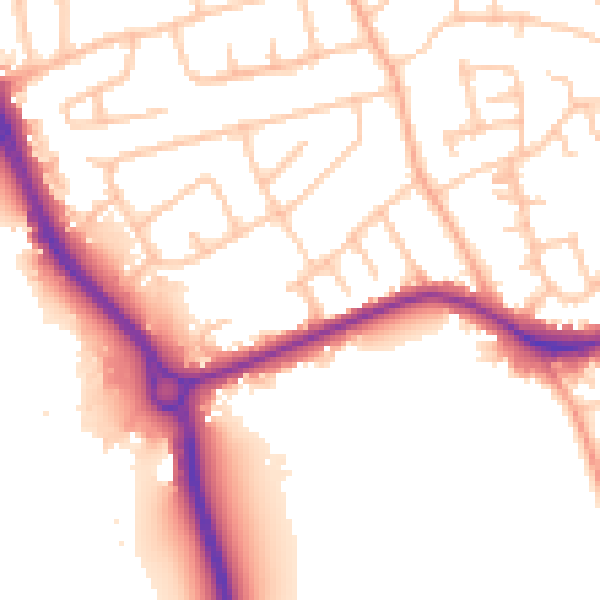 Daytime road noise heatmap for ST4 8LT