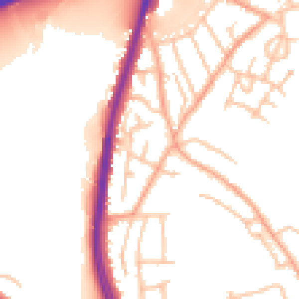 Daytime road noise heatmap for ST4 8NP