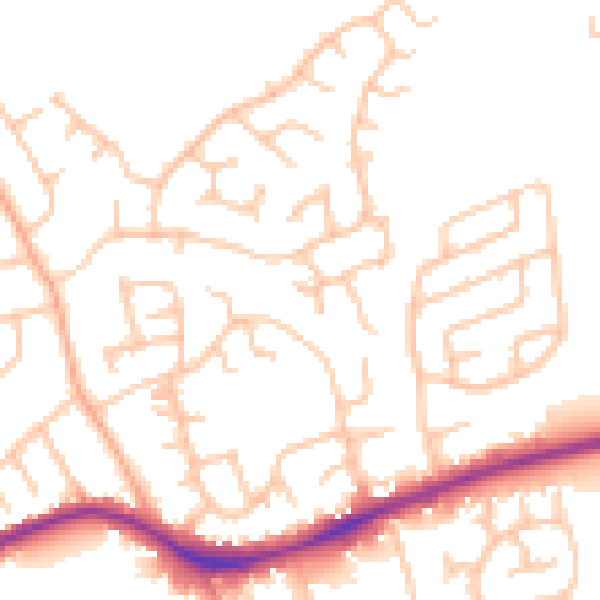 Daytime road noise heatmap for ST4 8RU